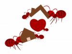 Red Ants Teamwork Illustration Stock Photo