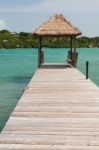 Hut On Jetty Stock Photo