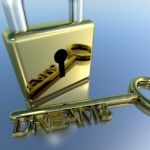 Padlock With Dreams Key Stock Photo