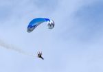 Powered Hang Glider At Shoreham Airshow Stock Photo