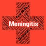 Meningitis Word Indicates Ill Health And Afflictions Stock Photo