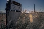 Old Rustic Fuel Pump In The Countryside Stock Photo