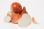 Onions Isolated On A White Background Stock Photo