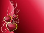 Hearts Background Means Romanticism  Passion And Love 
 Stock Photo