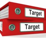 Target Folders Show Business Goals And Objectives Stock Photo