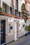 House Clad With Decorative  Tiles In Cala De Mijas Stock Photo