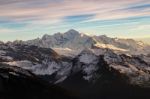 Mont-blanc At Sunset In The French Alps Stock Photo