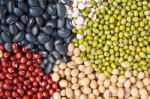 Various Colorful Dried Legumes Beans As Background Stock Photo