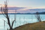 Lake Wivenhoe In Queensland During The Day Stock Photo