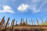 Ancient Buddha Statue Sitting Posture Stock Photo