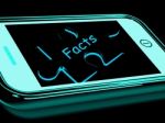 Facts Smartphone Shows True And Honest Answers Stock Photo