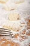 Making Fresh Italian Potato Gnocchi Stock Photo