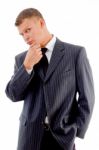 Thinking Businessman Stock Photo