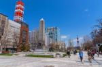 People At Odori Park, Sapporo Stock Photo