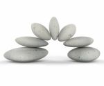 Spa Stones Indicates Equal Value And Balanced Stock Photo