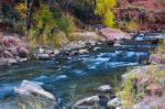 Boulders In The Virgin River Stock Photo