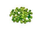 Wasabi Coated Green Peas Is Snack.isolate Stock Photo