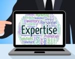 Expertise Word Shows Experts Education And Trained Stock Photo