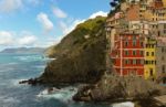 Coast Of Riomaggiore, Cinque Terre Stock Photo