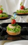 Canapes Of Chicken With Sesame Stock Photo