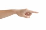 Hand Pointing Direction Stock Photo