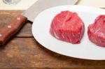 Raw Beef Filet Mignon Stock Photo