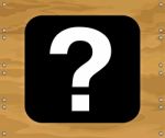 Question Mark On Wooden Background Stock Photo