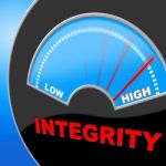 Integrity High Shows Trust Decency And Inflated Stock Photo