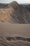 Footprint In The Sand Stock Photo