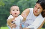 Asian Family Stock Photo