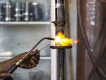 Welders Were Repairing Shock Absorbers Stock Photo