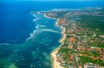 View From Airplane Window Of Indonesia Stock Photo