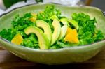 Fresh Avocado Salad Stock Photo