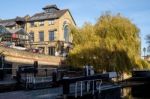 View Of Regent's Canal At Camden Lock Stock Photo