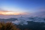 Sunrise On Phu Chi Fa Forest Park, Thailand Stock Photo