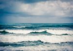 Strong Wave In The Sea Stock Photo