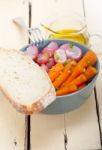 Steamed  Root Vegetable On A Bowl Stock Photo