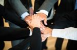 Teamwork - Stack Of Hands Stock Photo