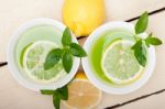 Mint Infusion Tea Tisane With Lemon Stock Photo