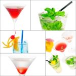 Cocktails Collage Stock Photo