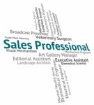 Sales Professional Showing Experts Professionals And Professions Stock Photo