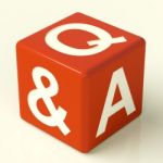 Question And Answer Dice Stock Photo