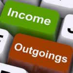 Income Outgoings Keys Stock Photo