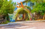 Entrance To The House In Puerto Ayora Galapagos Stock Photo