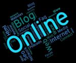 Online Word Shows World Wide Web And Net Stock Photo