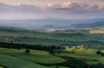 Farmland In Val D'orcia Tuscany Stock Photo