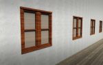 Windows In Grunge Interior Stock Photo