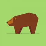 Bear In Flat Style Stock Photo