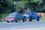 Tow Truck For Emergency Car Move Stock Photo