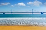 Gwangan Bridge And Haeundae In Busan,korea Stock Photo